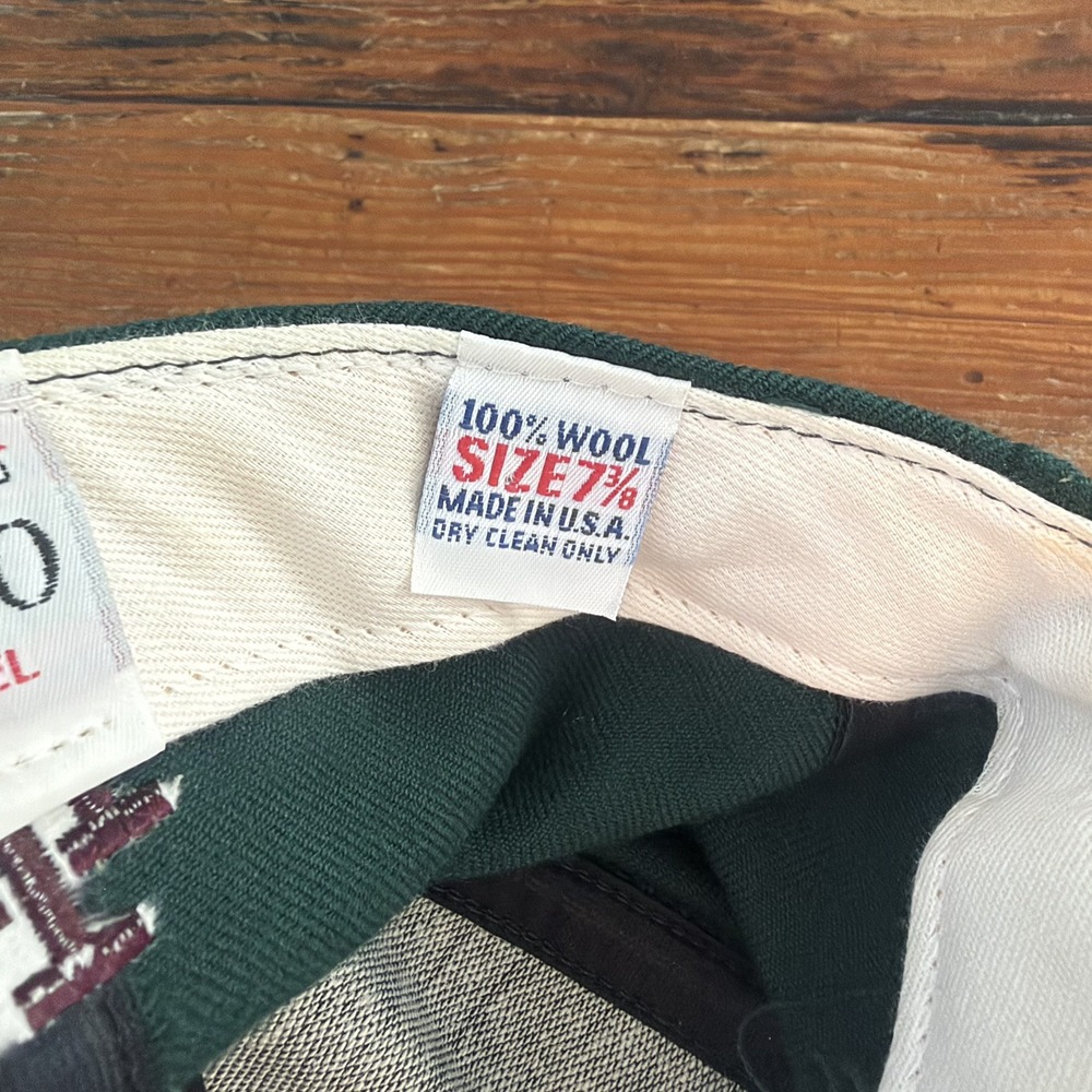 Vintage Utah Utes New Era 5950 Pro model 100% Wool Y2k Fitted 7 3/8 made in USA - Picture 10 of 11